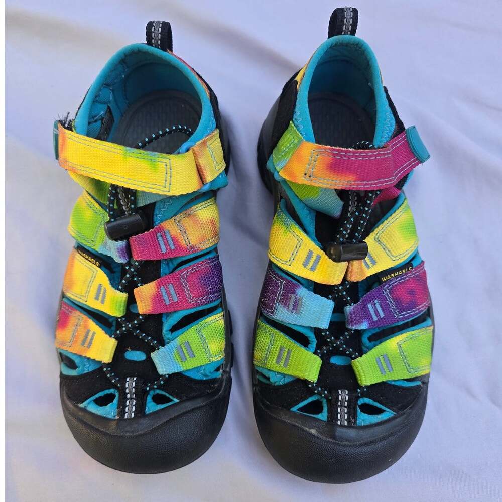KEEN Kids Newport H2 Rainbow Tie Dye Water Hiking Sandals Youth Size 1